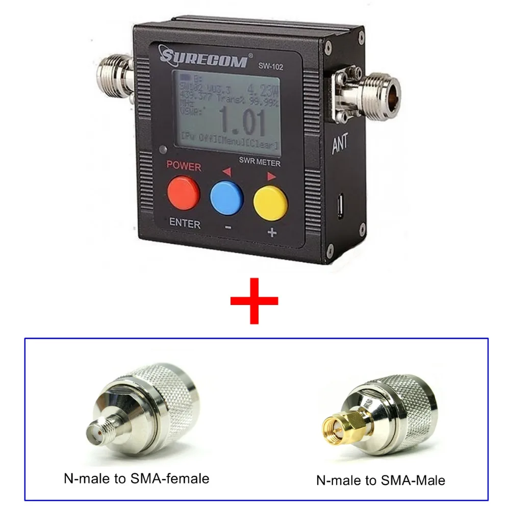SURECOM SW 102 SW102 vswr счетчик частоты и измеритель мощности адаптер для рации BAOFENG 409