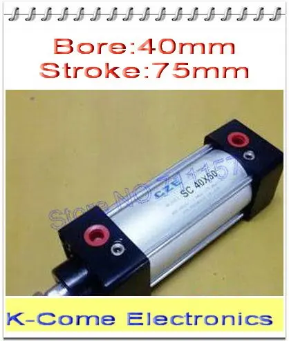 40mm Bore 75mm Stroke 1/4" bsp Standard Pneumatic Air Cylinder SC 40*75 40-75 Adjustable Air Cylinders With Cushion
40mm Bore 75mm Stroke 1/4" bsp Standard Pneumatic Air Cylinder SC 40*75 40-75 Adjustable Air Cylinders With Cushion