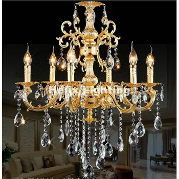 Golden European-style Classic Crystal Chandelier Light Golden Alloy Crystal Lighting With 6 Arms D700mm LED AC 100% Guaranteed
Golden European-style Classic Crystal Chandelier Light Golden Alloy Crystal Lighting With 6 Arms D700mm LED AC 100% Guaranteed