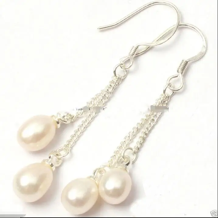 Wholesale price 16new ^^^^Beautiful 5-6mm Freshwater white Pearl Beads Silver Hook Fashion Earrings | Украшения и аксессуары