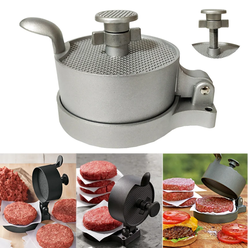 Aluminum Alloy Hamburger Meat Press Tool Burger Maker Beef Makers Mold Burger Press Maker tools With 100 Pcs Oil Patty Paper
Aluminum Alloy Hamburger Meat Press Tool Burger Maker Beef Makers Mold Burger Press Maker tools With 100 Pcs Oil Patty Paper