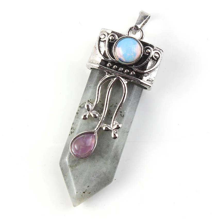 100-Unique 1 Pcs Silver Plated Labradorite Stone Sword Shape With Flower Pendant For Anniversary Jewelry
100-Unique 1 Pcs Silver Plated Labradorite Stone Sword Shape With Flower Pendant For Anniversary Jewelry