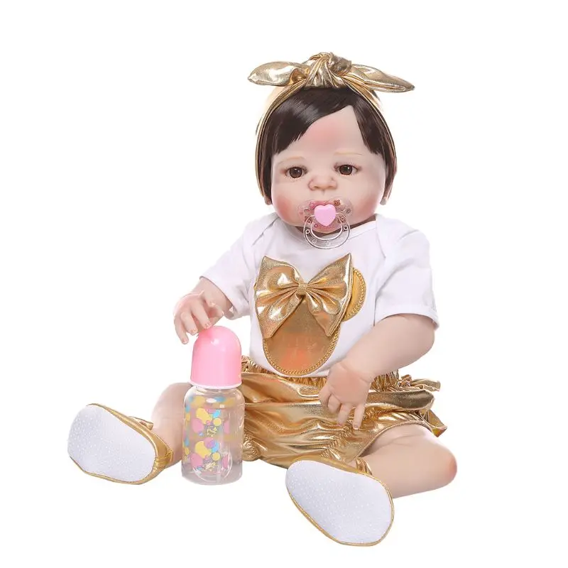 New 56cm Reborn Doll Realistic Full Silicone Vinyl Newborn Babies Toy Girl Princess Clothes Pacifier Lifelike Handmade Gifts
New 56cm Reborn Doll Realistic Full Silicone Vinyl Newborn Babies Toy Girl Princess Clothes Pacifier Lifelike Handmade Gifts