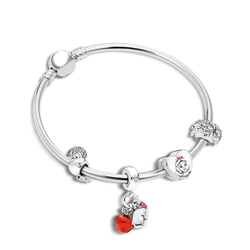 NEW 100% 925 Sterling Silver Christmas Fairy Tale Charm Apple Bird Book Bracelet Bracelet Original Jewelry Gift Recommended
NEW 100% 925 Sterling Silver Christmas Fairy Tale Charm Apple Bird Book Bracelet Bracelet Original Jewelry Gift Recommended