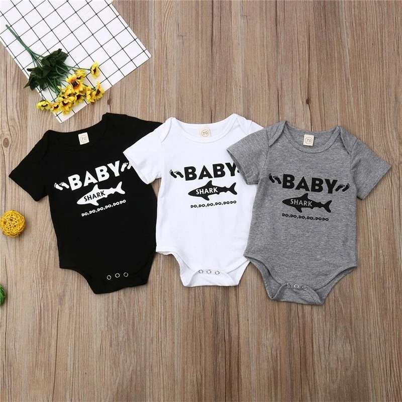 2019 Infant Newborn Baby Girl Boy Shark Print Romper Short Sleeve Cotton Soft Jumpsuit Outfits Sunsuit Summer Clothes For Baby
2019 Infant Newborn Baby Girl Boy Shark Print Romper Short Sleeve Cotton Soft Jumpsuit Outfits Sunsuit Summer Clothes For Baby