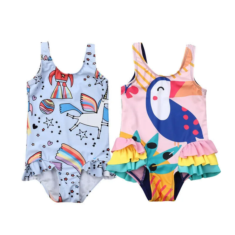 Kids 2019 Bikinis Ruffle lovely Cartoon Swimwear Bathing Suit Summer Toddler Baby Girls One piece Tankini swimming beach wear
Kids 2019 Bikinis Ruffle lovely Cartoon Swimwear Bathing Suit Summer Toddler Baby Girls One piece Tankini swimming beach wear