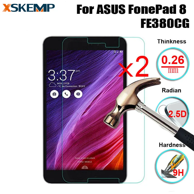 XSKEMP 2Pcs/Lot Anti-Scratch Real Tempered Glass For ASUS FonePad 8 FE380CG Anti-Shatter Tablet Screen Protector Protective Film
XSKEMP 2Pcs/Lot Anti-Scratch Real Tempered Glass For ASUS FonePad 8 FE380CG Anti-Shatter Tablet Screen Protector Protective Film
