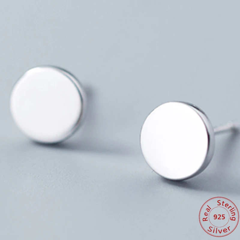 Real 925 Sterling Silver Ear Studs Earrings Round Shaped with Push Back Earrings Women Men Earrings
Real 925 Sterling Silver Ear Studs Earrings Round Shaped with Push Back Earrings Women Men Earrings