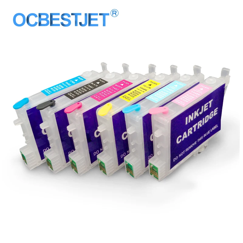 6Colors/Set T0481-T0486 Refillable Ink Cartridge With Chip For Epson Stylus Photo R200 R220 R300 R320 R330 R340 RX500 RX600
6Colors/Set T0481-T0486 Refillable Ink Cartridge With Chip For Epson Stylus Photo R200 R220 R300 R320 R330 R340 RX500 RX600