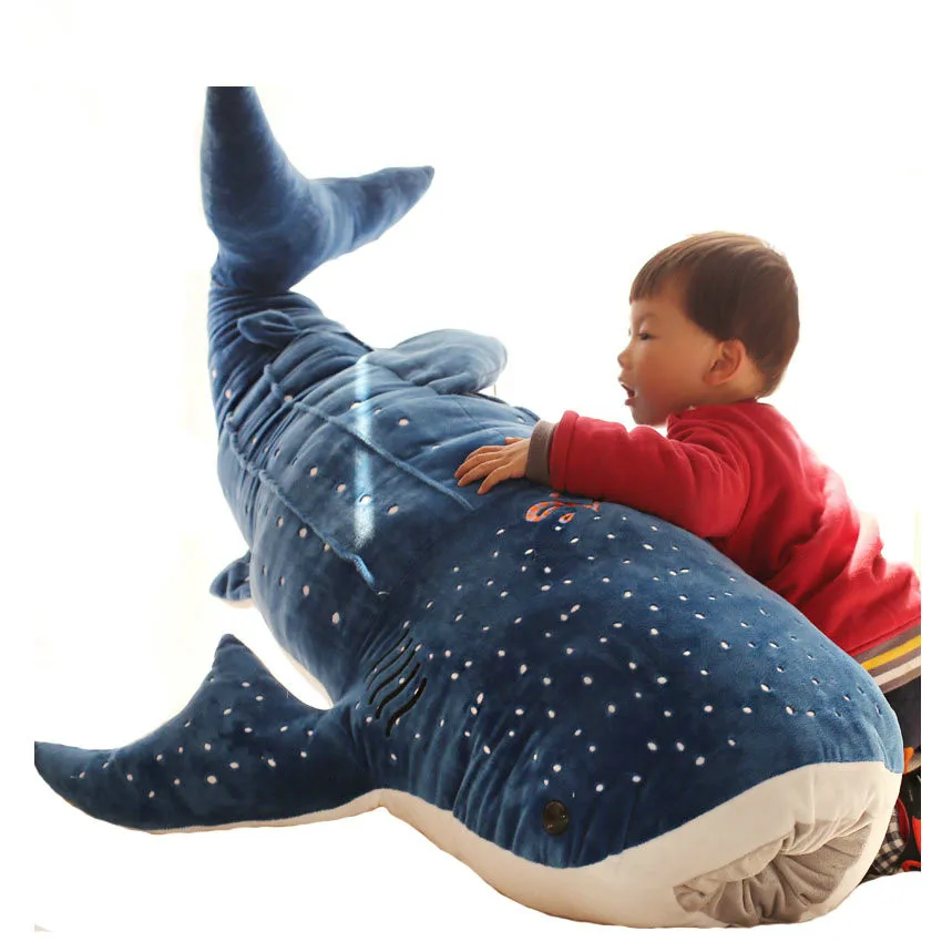 50/100 см новый стиль синяя фототкань большая рыба тканевая кукла кит мягкие