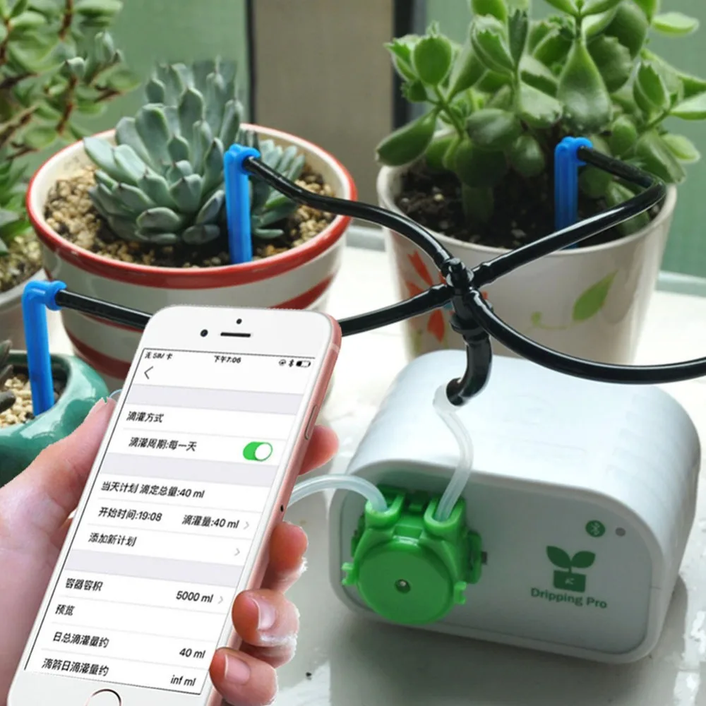 Automatic Watering Device Mobile Phone Control Intelligent Garden Succulents plant Drip Lrrigation Tool Water Pump Timer System
Automatic Watering Device Mobile Phone Control Intelligent Garden Succulents plant Drip Lrrigation Tool Water Pump Timer System