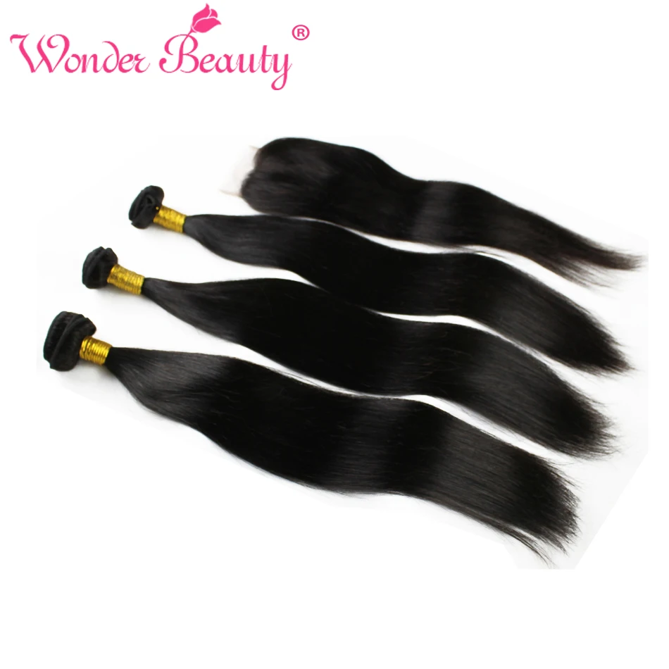 Unprocessed-Indian-Virgin-Hair-With-Closures-Straight-4-bundles-With-Lace-Closures-100-Indian-Human-Hair (2)
