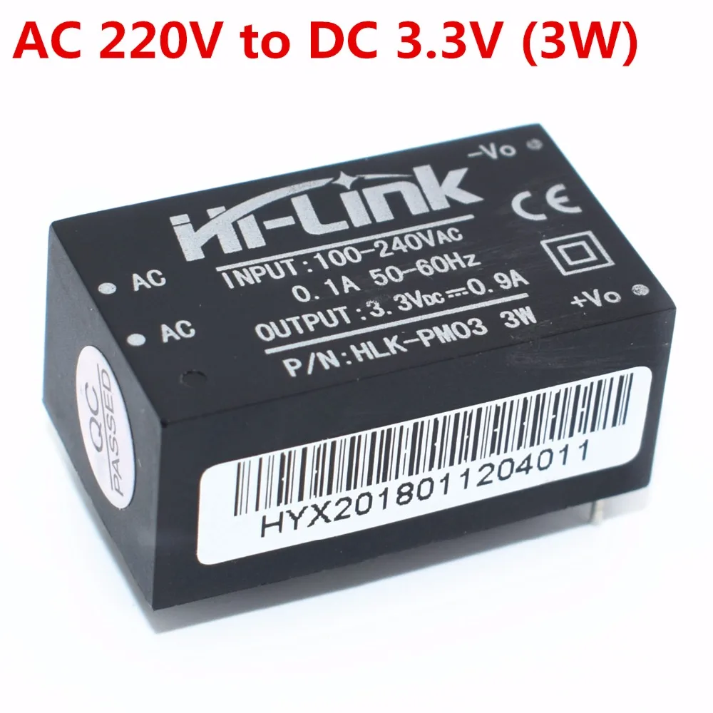HLK-PM03 3W AC-DC 220V to 3.3V Step Down Buck Power Supply Module Intelligent Household Switch Converter
HLK-PM03 3W AC-DC 220V to 3.3V Step Down Buck Power Supply Module Intelligent Household Switch Converter