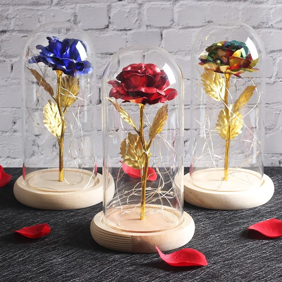 12 Colour Beauty And The Beast Red Rose In A Glass Dome On A Wooden Base For Valentine's Gifts Led Rose Lamps Christmas Birthday
12 Colour Beauty And The Beast Red Rose In A Glass Dome On A Wooden Base For Valentine's Gifts Led Rose Lamps Christmas Birthday
