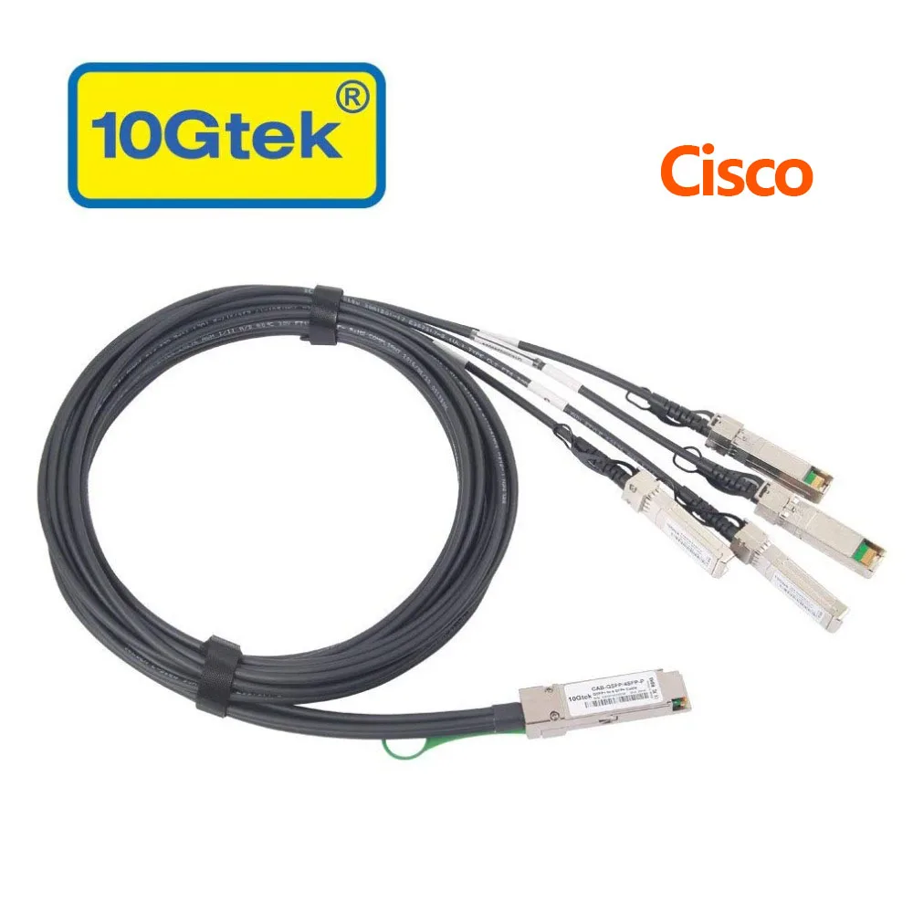 10Gtek for QSFP-4SFP10G-CU2M 2-meter 40Gb/s QSFP+ to 4x SFP+ Direct Attach Breakout Cable Passive 30AWG
10Gtek for QSFP-4SFP10G-CU2M 2-meter 40Gb/s QSFP+ to 4x SFP+ Direct Attach Breakout Cable Passive 30AWG