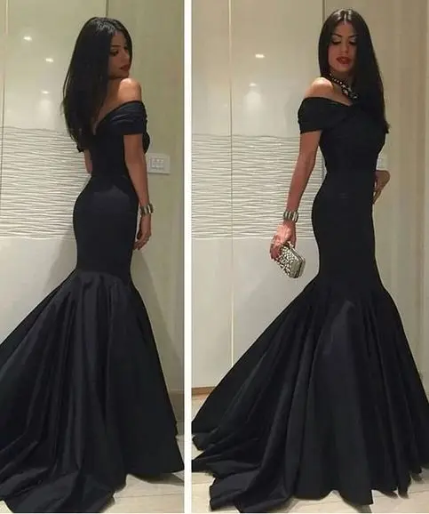 Mermaid Evening Dresses Black Off The Shoulder Long Evening Gown 2019 Tight Fishtail Prom Dress For Women evening ceremony dress
Mermaid Evening Dresses Black Off The Shoulder Long Evening Gown 2019 Tight Fishtail Prom Dress For Women evening ceremony dress