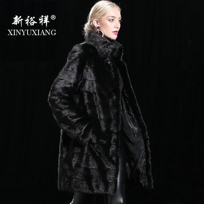 XINYUXIANG 70cm 90cm Black Real Mink fur Jackets Women Winter Thicken Warm Female Detachable Natural Genuine mink fur coats
XINYUXIANG 70cm 90cm Black Real Mink fur Jackets Women Winter Thicken Warm Female Detachable Natural Genuine mink fur coats