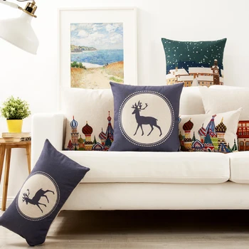 Color House Pillow Cover Linen Cotton Blue Deer Cushion Cover Decorative Throw Pillow Home Decor Pillowcase Pillowsham
Color House Pillow Cover Linen Cotton Blue Deer Cushion Cover Decorative Throw Pillow Home Decor Pillowcase Pillowsham