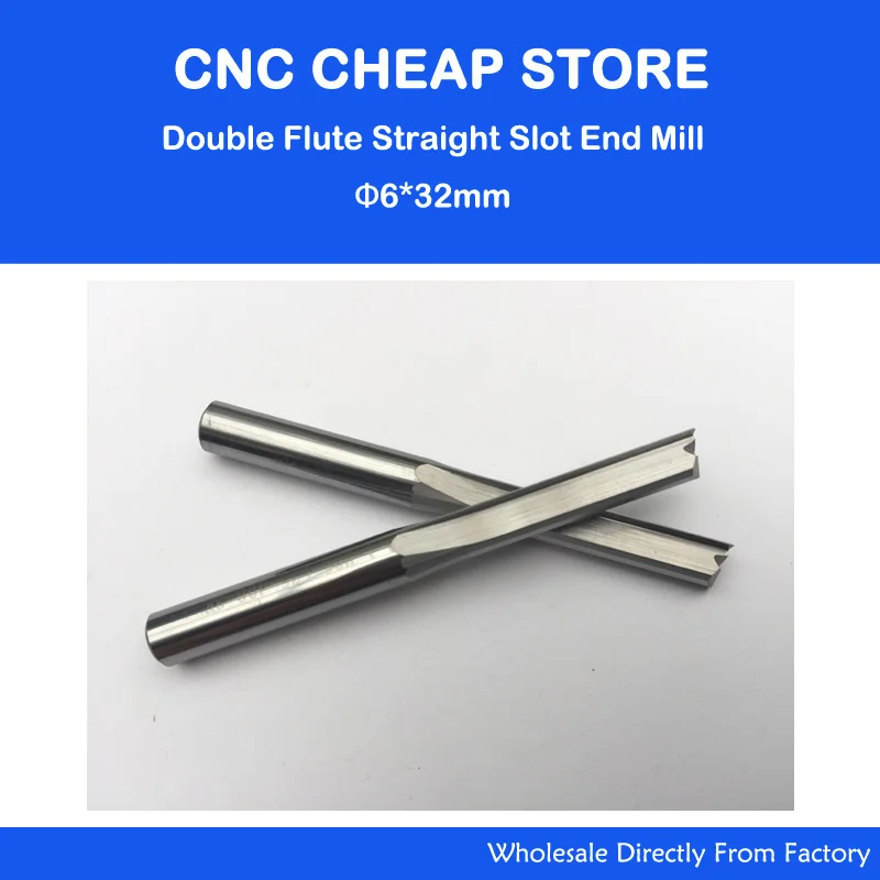 5pcs 6mm * 32mm Straight Slot Bit Wood Cutter CNC Solid Carbide Two Straight Flute Bits CNC Router Bits Cutter
5pcs 6mm * 32mm Straight Slot Bit Wood Cutter CNC Solid Carbide Two Straight Flute Bits CNC Router Bits Cutter