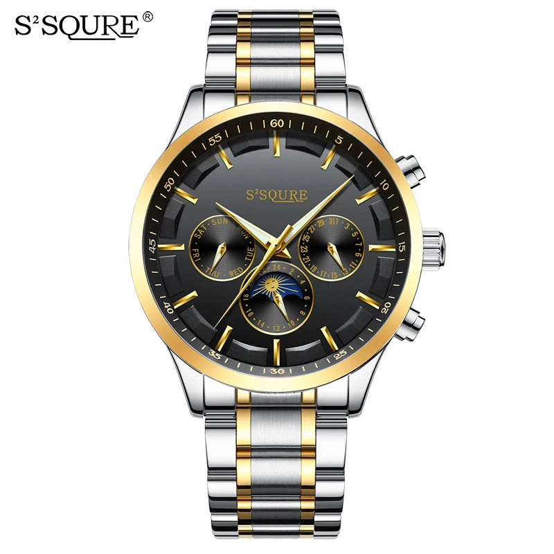 S2SQURE Luxury Automatic Watch Men Stainless Steel Self Wind Mechanical Watch Men Business Calendar Wristwatches Montre Homme
S2SQURE Luxury Automatic Watch Men Stainless Steel Self Wind Mechanical Watch Men Business Calendar Wristwatches Montre Homme