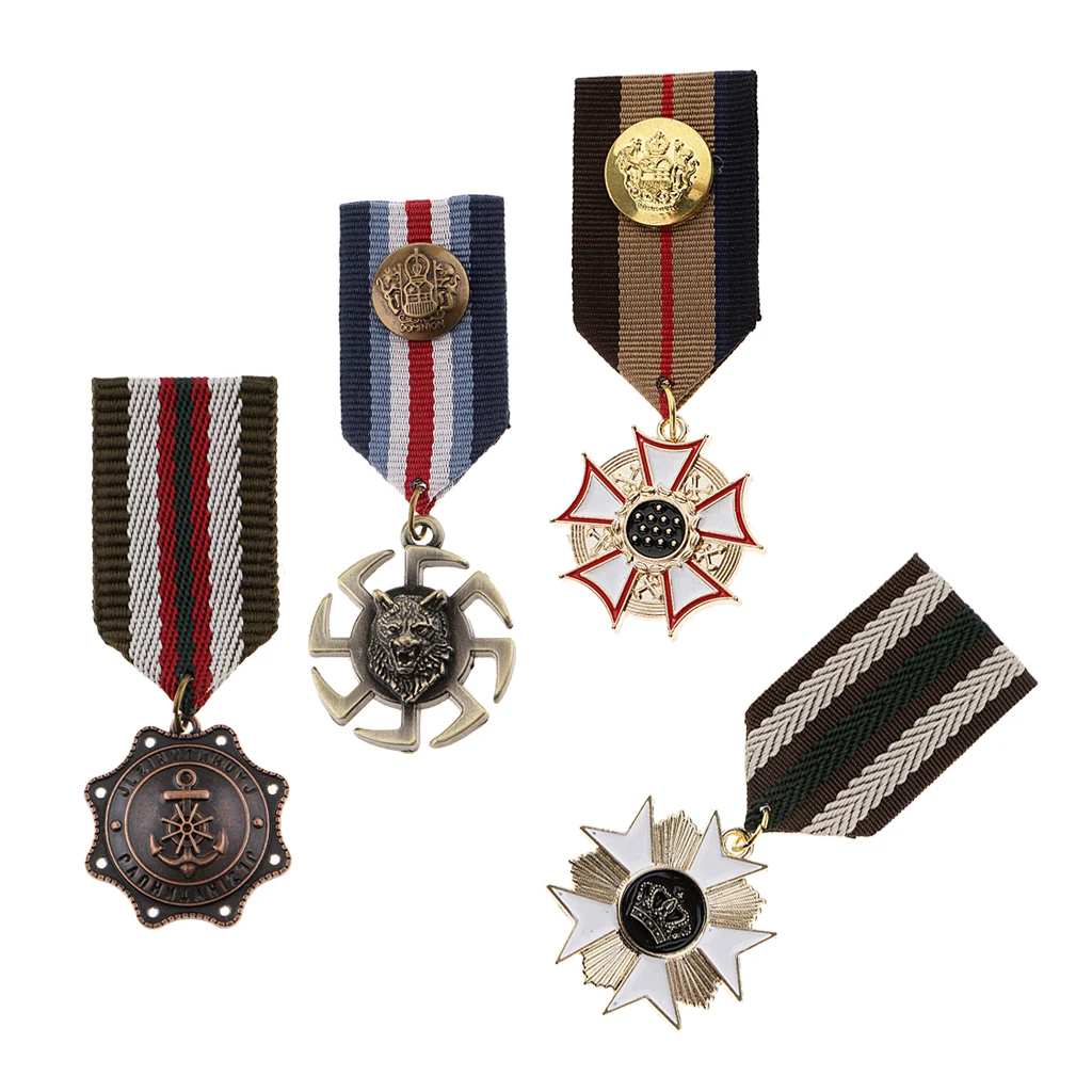 4Pcs Retro Military Uniform Medal Brooch Breastpins Metal Badge Brooch Pin Vintage Star Charms Pendant Brooches
4Pcs Retro Military Uniform Medal Brooch Breastpins Metal Badge Brooch Pin Vintage Star Charms Pendant Brooches