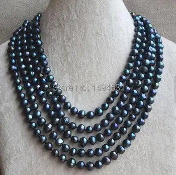 Wholesale Pearl Jewelry - 100 Inches Long AA 8-9MM Black Color Genuine Freshwater Pearl Necklace Handmade Jewelry.Free Shipping
Wholesale Pearl Jewelry - 100 Inches Long AA 8-9MM Black Color Genuine Freshwater Pearl Necklace Handmade Jewelry.Free Shipping