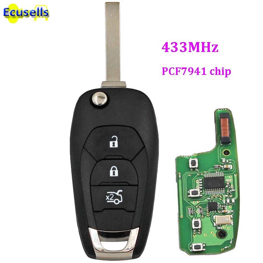 NEW Style Modified flip 3 Button Remote Key fob For Chevrolet Cruze 433MHZ ID46 PCF7941 chip
NEW Style Modified flip 3 Button Remote Key fob For Chevrolet Cruze 433MHZ ID46 PCF7941 chip