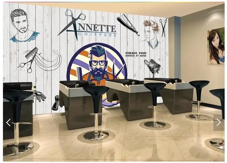 Papel tapiz de madera 3d personalizado, mural de elementos de salón de