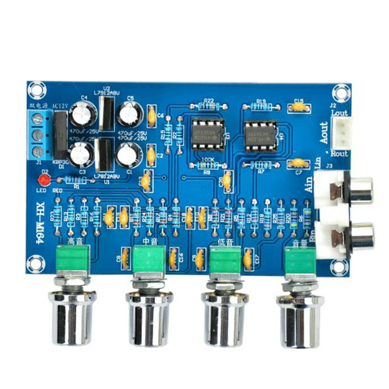 HIFI Enthusiast Tone NE5532 Amplifier Tone Preamp Board 2.0 Dual Channel Audio Amplifier Board Treble Bass Adjustment
HIFI Enthusiast Tone NE5532 Amplifier Tone Preamp Board 2.0 Dual Channel Audio Amplifier Board Treble Bass Adjustment