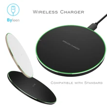 Cargador inalámbrico Qi almohadilla de carga 10W cargador rápido para Samsung Galaxy S8 Plus S7 S7 Edge S6 Edge Note 8 Lumia 920 iPhone X 8 Plus(China)