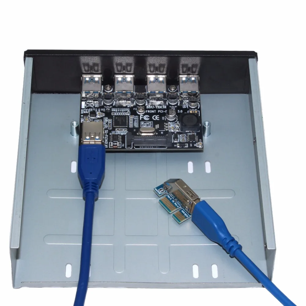 2019 4 Port USB 3.0 Front Panel Combo Bracket for PC Desktop USB3.0 Hub Adapter PCIE to USB 3.0 Hub Converter
2019 4 Port USB 3.0 Front Panel Combo Bracket for PC Desktop USB3.0 Hub Adapter PCIE to USB 3.0 Hub Converter