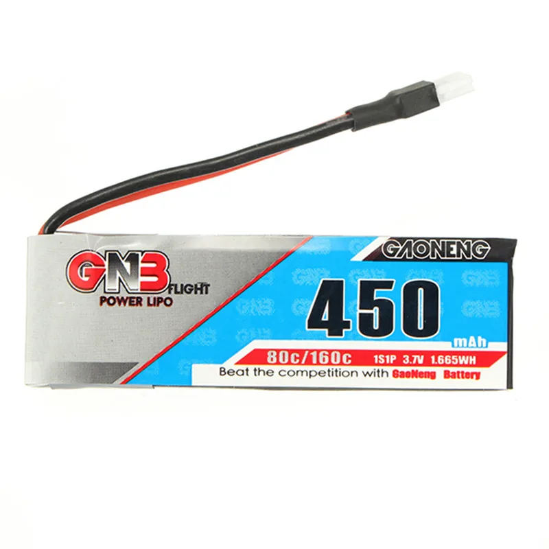 Rechargeable Gaoneng GNB 3.7V 450mAh 1S 80C/160C Lipo Battery White Plug Connector For RC Toys Models Multicopter Accs
Rechargeable Gaoneng GNB 3.7V 450mAh 1S 80C/160C Lipo Battery White Plug Connector For RC Toys Models Multicopter Accs