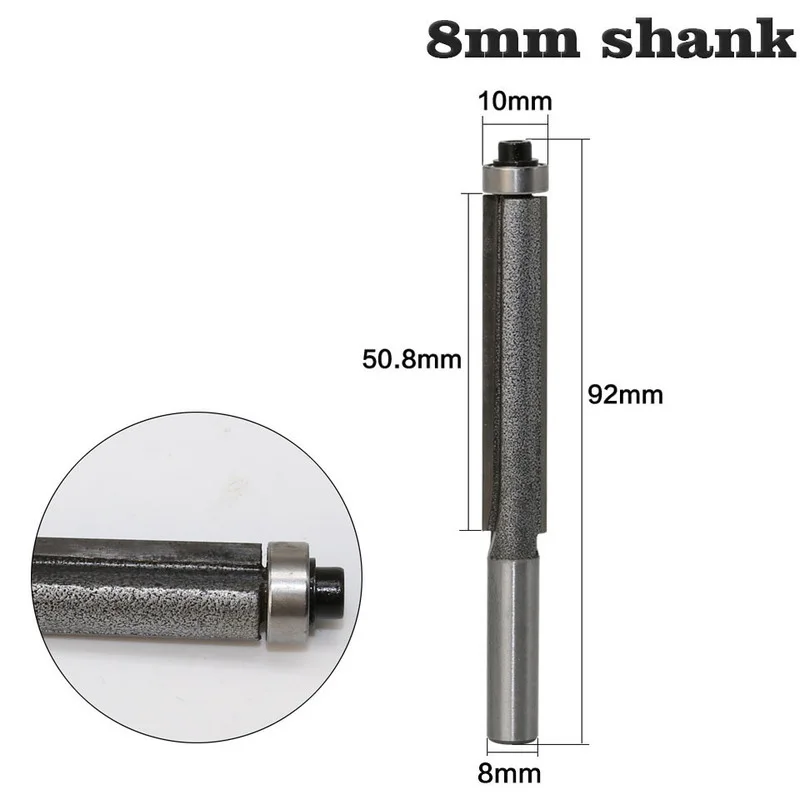 1Pcs 8mm Shank with bearing trimming knife Router Bit with Bearing Template Pattern Bit Tungsten Carbide Milling Cutter for Wood
1Pcs 8mm Shank with bearing trimming knife Router Bit with Bearing Template Pattern Bit Tungsten Carbide Milling Cutter for Wood