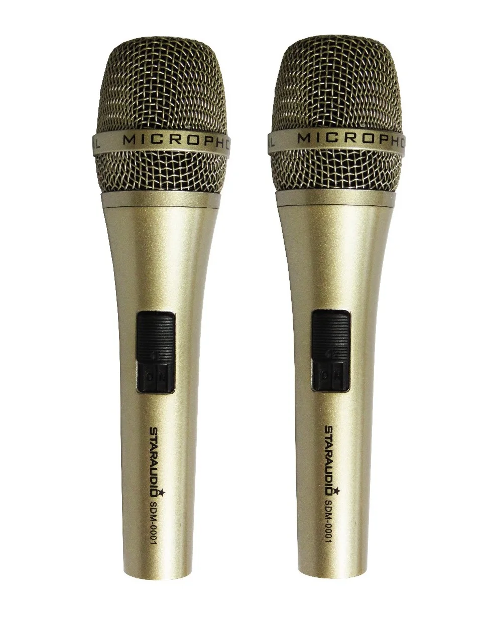 STARAUDIO 2Pcs Pro Stage KTV Karaoke Metal Gold Wired Handheld Dynamic Microphones SDM-0001
STARAUDIO 2Pcs Pro Stage KTV Karaoke Metal Gold Wired Handheld Dynamic Microphones SDM-0001