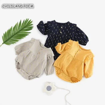 Baby Rompers Spring Summer Newborn Baby Clothes 100% Cotton Breathable Ruffle Baby Girl Boy Romper Long Sleeve Baby Jumpsuit
Baby Rompers Spring Summer Newborn Baby Clothes 100% Cotton Breathable Ruffle Baby Girl Boy Romper Long Sleeve Baby Jumpsuit