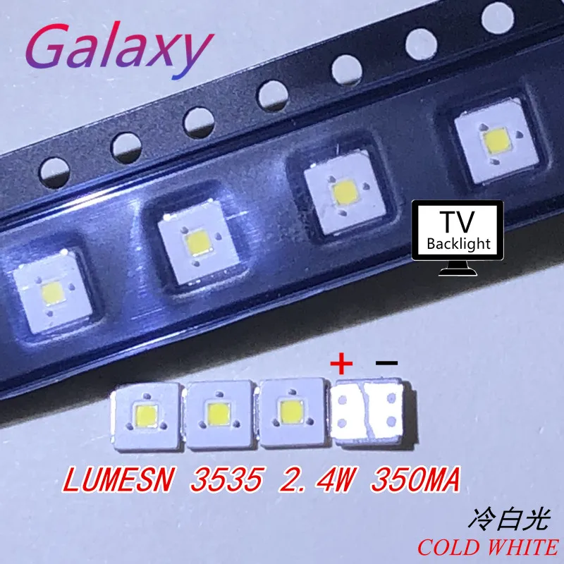 Original lumens LED 3535 Light Beads Cool white High Power 2.4W 3V For LCD TV Backlight Applicatio | Освещение