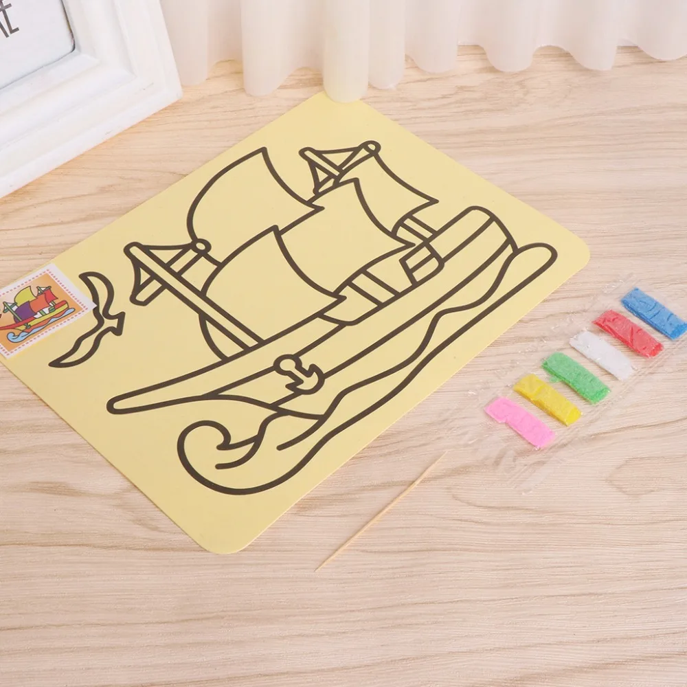 5 Set Color Sand Painting Creative Art Cartoon Paper Drawing Tools Craft Kids Toy
5 Set Color Sand Painting Creative Art Cartoon Paper Drawing Tools Craft Kids Toy
