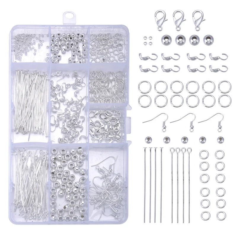 FUNIQUE 1 Box Multi Findings For Jewelry Making Silver Gold Color Lobster Clasps Earring Findings Jump Ring For DIY Jewelry Gift
FUNIQUE 1 Box Multi Findings For Jewelry Making Silver Gold Color Lobster Clasps Earring Findings Jump Ring For DIY Jewelry Gift