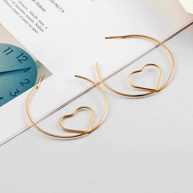 Hoop Earring Geometric Round Copper Wire Party Wedding Statement Women Jewelry Hollow Out Heart Ear Accessories Wholesale
Hoop Earring Geometric Round Copper Wire Party Wedding Statement Women Jewelry Hollow Out Heart Ear Accessories Wholesale