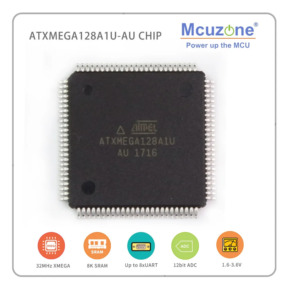ATXEMGA128A1U-AU Chips ( ATMEL atxmega AVR ) xmega128A1U 8 UART ADC DAC PDI JTAG 128A1U
ATXEMGA128A1U-AU Chips ( ATMEL atxmega AVR ) xmega128A1U 8 UART ADC DAC PDI JTAG 128A1U