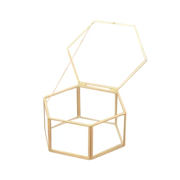 Hexagon Geometric Ring Box Unique Wedding Favor Party Decorations Glass Gift Holder Jewelry Storage Box
Hexagon Geometric Ring Box Unique Wedding Favor Party Decorations Glass Gift Holder Jewelry Storage Box
