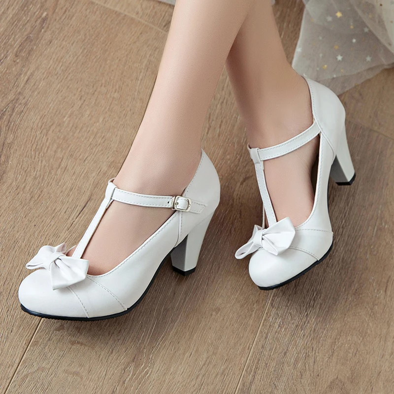 Womens Low Chunky Heel Shallow Bowknot Sweet Lolita Pumps Shoes Wedding Shoes Plus Size 34 - 48
Womens Low Chunky Heel Shallow Bowknot Sweet Lolita Pumps Shoes Wedding Shoes Plus Size 34 - 48