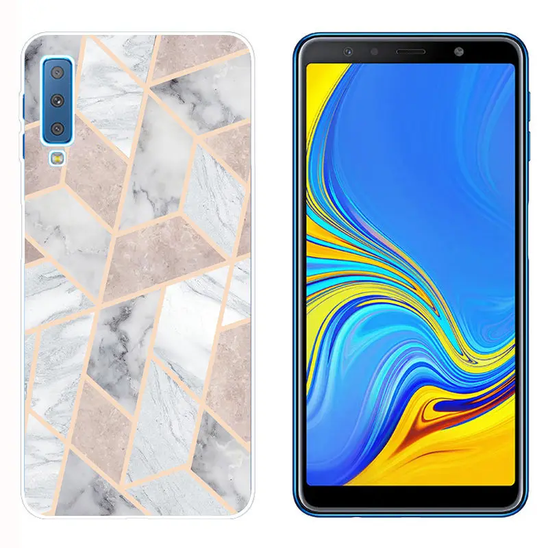 Arvin TPU Case FOR Samsung Galaxy A7 2018 A3 A6 Plus 2018 Protective Phone Cover FOR Samsung A750 Painted Silicone Case for A520 (17)