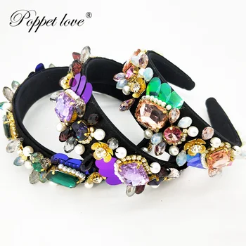 Baroque Luxury Shining Crystal Bridal Crown Sequin Tiaras Vintage Big Rhinestone Diadem Tiara for Women Bride Headband Wedding
Baroque Luxury Shining Crystal Bridal Crown Sequin Tiaras Vintage Big Rhinestone Diadem Tiara for Women Bride Headband Wedding
