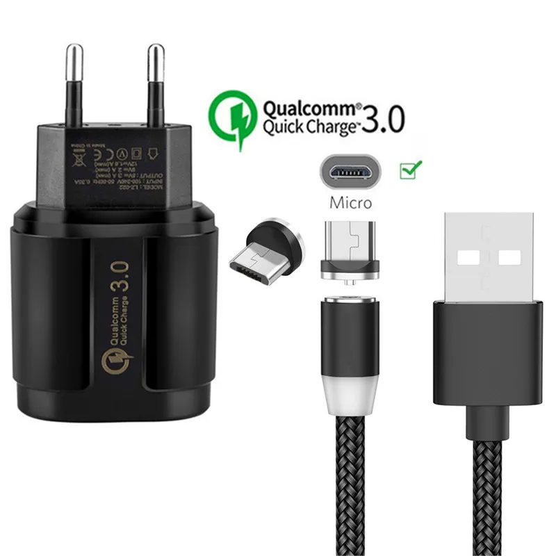 Magnetic Micro USB Cable QC 3.0 Fast charger For Samsung A10 Huawei Y5 Y7 Y9 Honor 8X ZTE Blade V9 V7 A3 A5 Android Mobile phone
Magnetic Micro USB Cable QC 3.0 Fast charger For Samsung A10 Huawei Y5 Y7 Y9 Honor 8X ZTE Blade V9 V7 A3 A5 Android Mobile phone