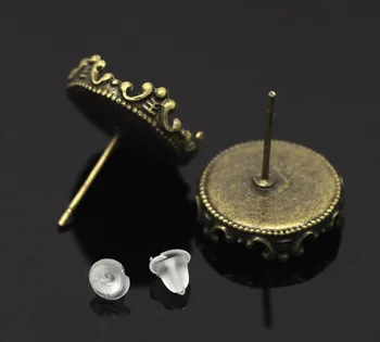 DoreenBeads Zinc alloy Earrings Findings Round Antique Bronze Cabochon Settings(Fits 13.5mm )16mm(5/8")x 15mm(5/8"),2 Pieces
DoreenBeads Zinc alloy Earrings Findings Round Antique Bronze Cabochon Settings(Fits 13.5mm )16mm(5/8")x 15mm(5/8"),2 Pieces