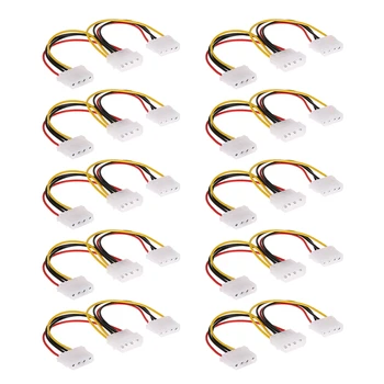 10pcs/lot 4 Pin Molex Male to 2 ports Molex IDE Cable Female Power Supply Y Splitter Adapter Computer Power Cord for Hard Drive
10pcs/lot 4 Pin Molex Male to 2 ports Molex IDE Cable Female Power Supply Y Splitter Adapter Computer Power Cord for Hard Drive