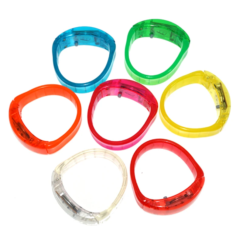 GlowLed Toys Voice Sound Control Led Flashing Bracelet control Bangle Christmas New Year wedding Decoration Glow In The Dark (8)