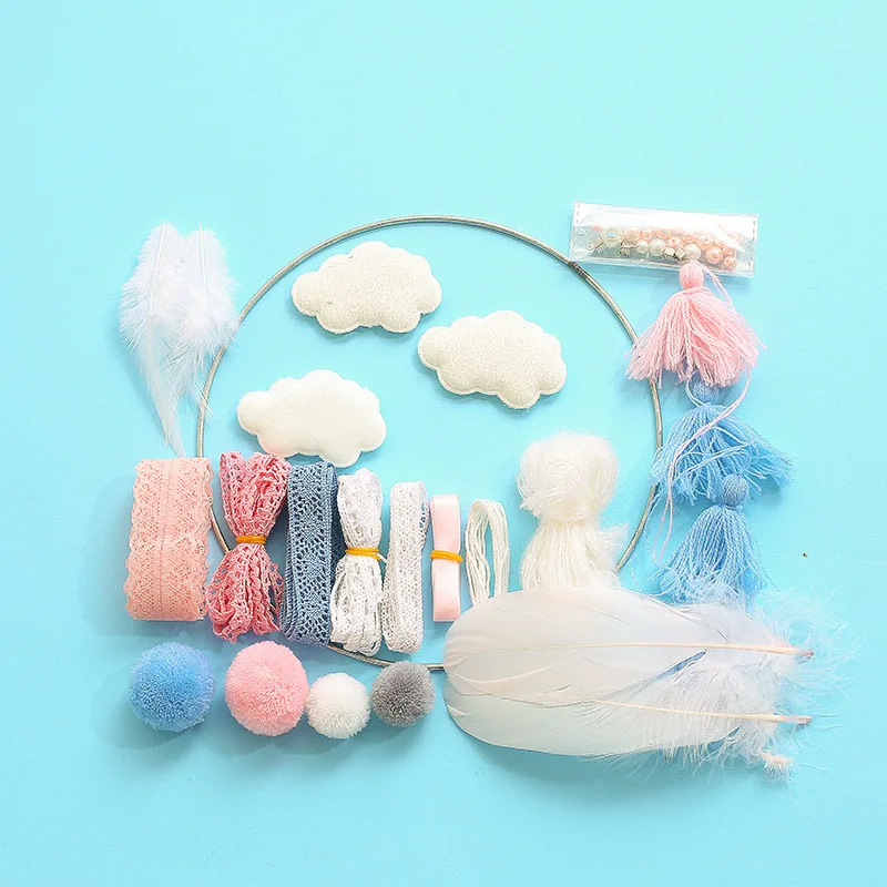 DIY Home Decoration Handmade Creative Cloud Dream catcher Kits Indian Style Feather Wall Hanging Decoration White Dream Catcher
DIY Home Decoration Handmade Creative Cloud Dream catcher Kits Indian Style Feather Wall Hanging Decoration White Dream Catcher