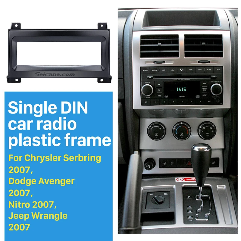 Seicane Car Radio Fascia for 2007 Chrysler Serbring Dodge Avenger Nitro Jeep Wrangler Vehicle-mounted Face Plate Trim Bezel Kit
Seicane Car Radio Fascia for 2007 Chrysler Serbring Dodge Avenger Nitro Jeep Wrangler Vehicle-mounted Face Plate Trim Bezel Kit